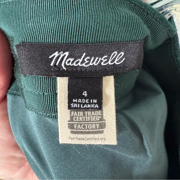Madewell Assembly A-Line Skirt Size 4 Wool Blend Dark Green Lined Fall Winter - Picture 14 of 16